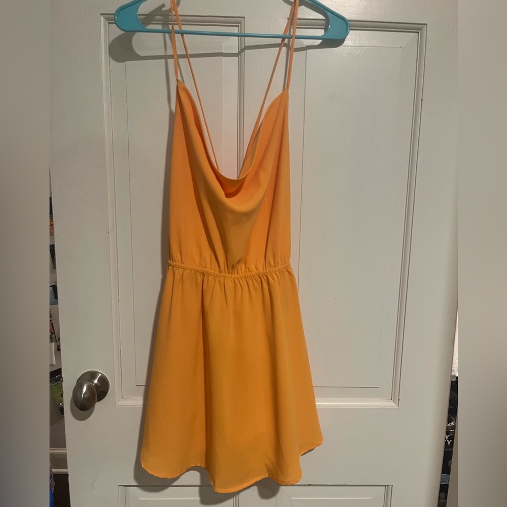 Elegant orange Mini Dress